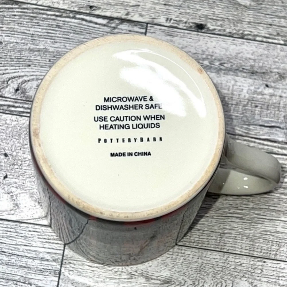 Pottery Barn Landon Plaid Mugs Set of 2